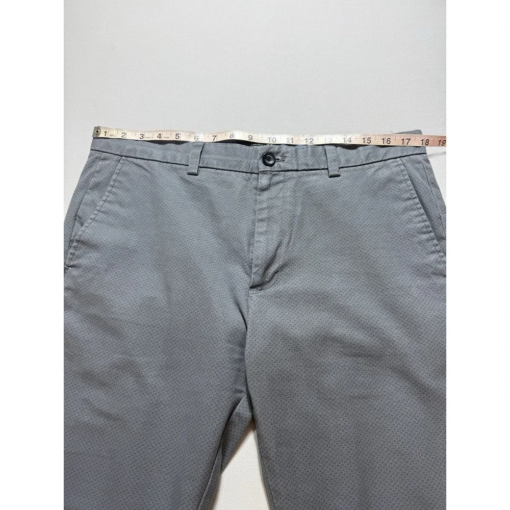 Banana Republic Men's Skinny Fit Stretch Chino Pants Gray 34W Flat Front